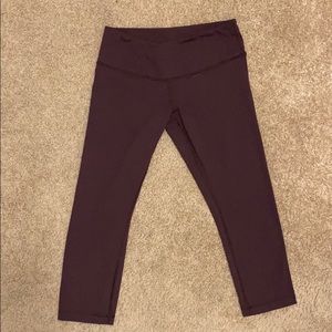 Plum cropped lulu lemon leggings